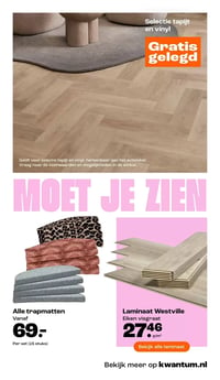 Selectie tapijt en vinyl aanbieding bij Kwantum – geldig van 02.03.2026 t/m 15.03.2026
