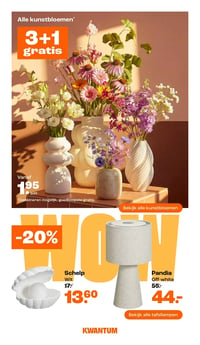 Alle kunstbloemen aanbieding bij Kwantum – geldig van 02.03.2026 t/m 15.03.2026