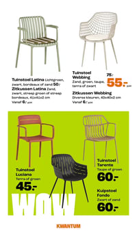 Tuinstoel Luciana Terra of groen aanbieding bij Kwantum – geldig van 02.03.2026 t/m 15.03.2026