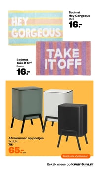 Badmat Hey Gorgeous aanbieding bij Kwantum – geldig van 02.03.2026 t/m 15.03.2026