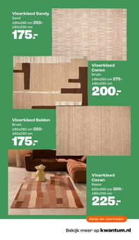 Vloerkleed Ganso Bruin aanbieding bij Kwantum – geldig van 02.03.2026 t/m 15.03.2026