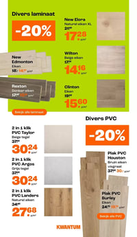 Wilton Beige eiken aanbieding bij Kwantum – geldig van 16.02.2026 t/m 01.03.2026