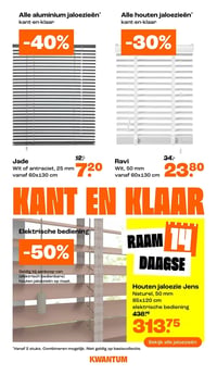 Houten jaloezie Jens aanbieding bij Kwantum – geldig van 16.02.2026 t/m 01.03.2026