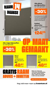Lizzy Grijs, lichtdoorlatend bijv. 85x120 cm aanbieding bij Kwantum – geldig van 16.02.2026 t/m 01.03.2026