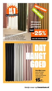 Gordijn Luna aanbieding bij Kwantum – geldig van 16.03.2026 t/m 29.03.2026
