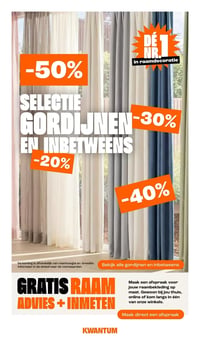 SELECTIE GORDIJNEN EN INBETWEENS aanbieding bij Kwantum – geldig van 16.03.2026 t/m 29.03.2026