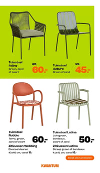 Tuinstoel Latina aanbieding bij Kwantum – geldig van 16.03.2026 t/m 29.03.2026