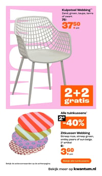 Zitkussen Webbing aanbieding bij Kwantum – geldig van 28.04.2026 t/m 10.05.2026