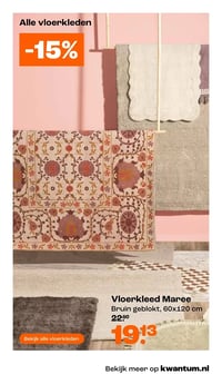 Vloerkleed Maree aanbieding bij Kwantum – geldig van 28.04.2026 t/m 10.05.2026