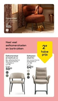 Eetkamerstoel Evi aanbieding bij Leen-bakker – geldig van 02.02.2026 t/m 08.02.2026