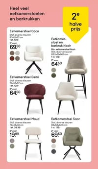 Eetkamerstoel en barkruk Noah aanbieding bij Leen-bakker – geldig van 02.02.2026 t/m 08.02.2026