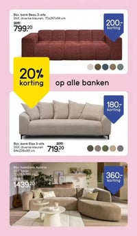 Bijv. bank Elsa 3-zits aanbieding bij Leen-bakker – geldig van 02.02.2026 t/m 08.02.2026
