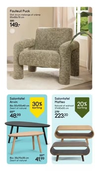 Fauteuil Puck aanbieding bij Leen-bakker – geldig van 02.02.2026 t/m 08.02.2026