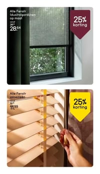 Alle Fenstr (duo)rolgordijnen op maat aanbieding bij Leen-bakker – geldig van 02.02.2026 t/m 08.02.2026