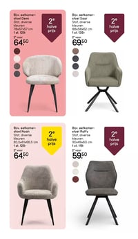 Bijv. eetkamerstoel Saar aanbieding bij Leen-bakker – geldig van 02.03.2026 t/m 08.03.2026