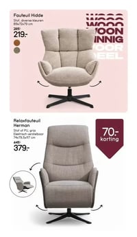 Fauteuil Hidde aanbieding bij Leen-bakker – geldig van 09.02.2026 t/m 15.02.2026