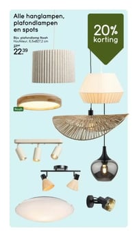 plafondlamp Noah Houtkleur, 6,5xØ27,2 cm aanbieding bij Leen-bakker – geldig van 09.02.2026 t/m 15.02.2026