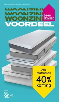 Alle matrassen aanbieding bij Leen-bakker – geldig van 09.02.2026 t/m 15.02.2026