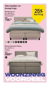 Boxspring Liv aanbieding bij Leen-bakker – geldig van 09.02.2026 t/m 15.02.2026
