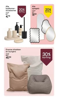 Diverse zitzakken en loungers aanbieding bij Leen-bakker – geldig van 09.03.2026 t/m 15.03.2026