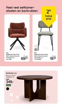 eetkamerstoel Coco aanbieding bij Leen-bakker – geldig van 16.03.2026 t/m 22.03.2026