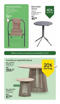 Bijv. bijzettafel 45xØ50 cm Acaciahout aanbieding bij Leen-bakker – geldig van 16.03.2026 t/m 22.03.2026