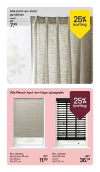 Alle kant-en-klaar gordijnen aanbieding bij Leen-bakker – geldig van 16.03.2026 t/m 22.03.2026