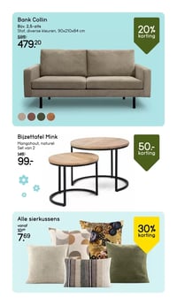Bijzettafel Mink aanbieding bij Leen-bakker – geldig van 16.03.2026 t/m 22.03.2026