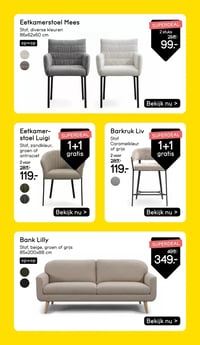Eetkamerstoel Luigi aanbieding bij Leen-bakker – geldig van 16.03.2026 t/m 22.03.2026