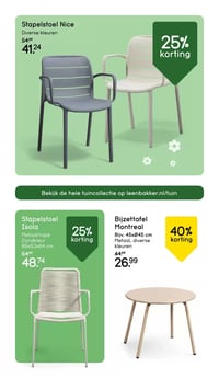 Stapelstoel Isola aanbieding bij Leen-bakker – geldig van 16.03.2026 t/m 22.03.2026