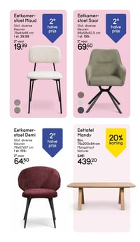 Eetkamerstoel Demi aanbieding bij Leen-bakker – geldig van 26.01.2026 t/m 01.02.2026