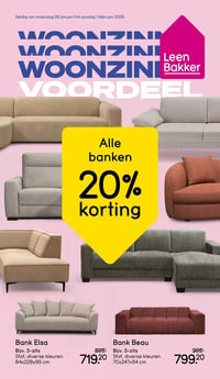 Bank Elsa aanbieding bij Leen-bakker – geldig van 26.01.2026 t/m 01.02.2026