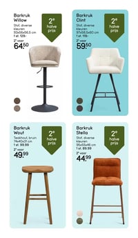 Barkruk Willow aanbieding bij Leen-bakker – geldig van 26.01.2026 t/m 01.02.2026