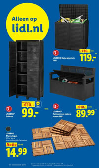 LIVARNO Tuinbank met opbergruimte 280 L aanbieding bij Lidl – geldig van 01.06.2026 t/m 07.06.2026