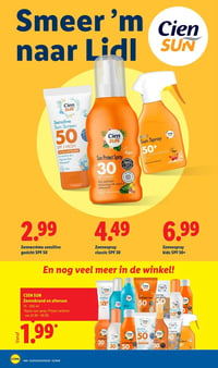 Zonnecrème sensitive gezicht SPF 50 aanbieding bij Lidl – geldig van 01.06.2026 t/m 07.06.2026