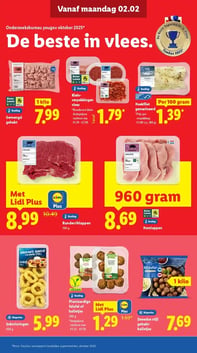 Kleinverpakkingen vlees aanbieding bij Lidl – geldig van 02.02.2026 t/m 08.02.2026