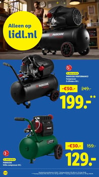 PARKSIDE PERFORMANCE Compressor 2 cilinders 50 L aanbieding bij Lidl – geldig van 02.03.2026 t/m 08.03.2026