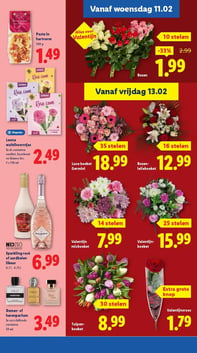 Luxe boeket Germini aanbieding bij Lidl – geldig van 13.02.2026 t/m 15.02.2026