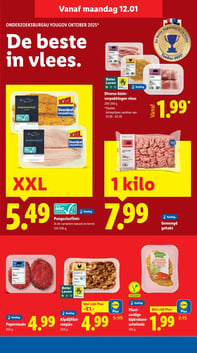 Diverse kleinverpakkingen vlees aanbieding bij Lidl – geldig van 12.01.2026 t/m 18.01.2026