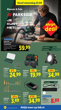 PARKSIDE Freesbits aanbieding bij Lidl – geldig van 20.04.2026 t/m 26.04.2026