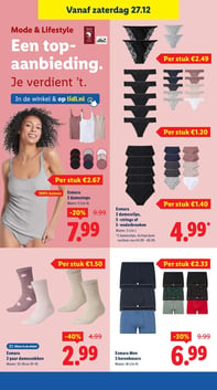Esmara 3 damestops aanbieding bij Lidl – geldig van 22.12.2025 t/m 28.12.2025