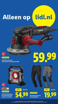 Parkside Performance Excentrische schuurmachine 750 W aanbieding bij Lidl – geldig van 22.12.2025 t/m 28.12.2025