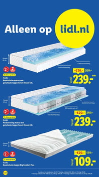 F.A.N. Koudschuim matras met gelschuim topper Sweet Dream XXL aanbieding bij Lidl – geldig van 23.03.2026 t/m 29.03.2026