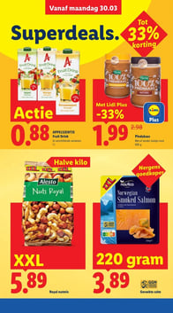 Pindakaas aanbieding bij Lidl – geldig van 30.03.2026 t/m 05.04.2026