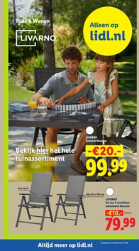LIVARNO Set van 2 verstelbare tuinstoelen Houston aanbieding bij Lidl – geldig van 30.03.2026 t/m 05.04.2026