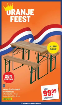 Metro Professional biertafelset aanbieding bij Makro – geldig van 08.04.2026 t/m 05.05.2026