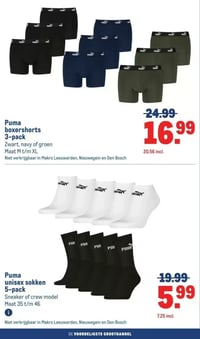 Puma unisex sokken 5-pack aanbieding bij Makro – geldig van 11.02.2026 t/m 24.02.2026