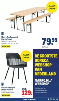 Metro Professional restaurantstoel aanbieding bij Makro – geldig van 11.02.2026 t/m 24.02.2026