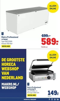 Metro Professional contactgrill aanbieding bij Makro – geldig van 11.02.2026 t/m 24.02.2026