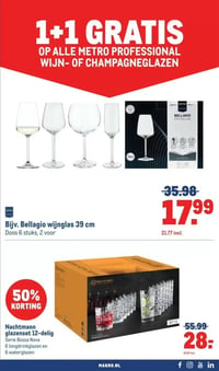 Bijv. Bellagio wijnglas 39 cm aanbieding bij Makro – geldig van 11.02.2026 t/m 24.02.2026